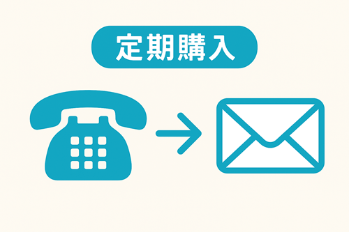 定期購入の手順:電話かメールをする